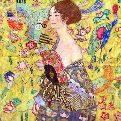 Gustav Klimt - Lady With Fan kép másolat