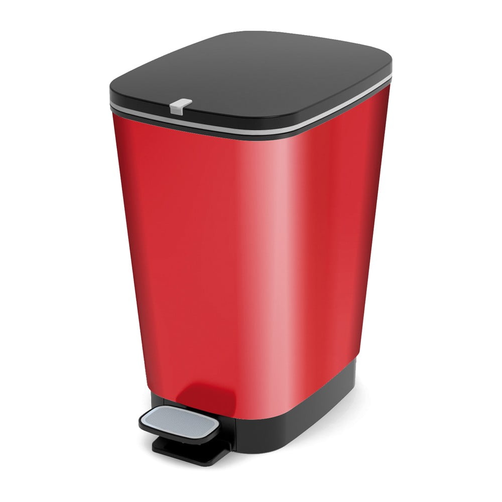Piros műanyag pedálos szemetes 35 l Chic Bin – KIS