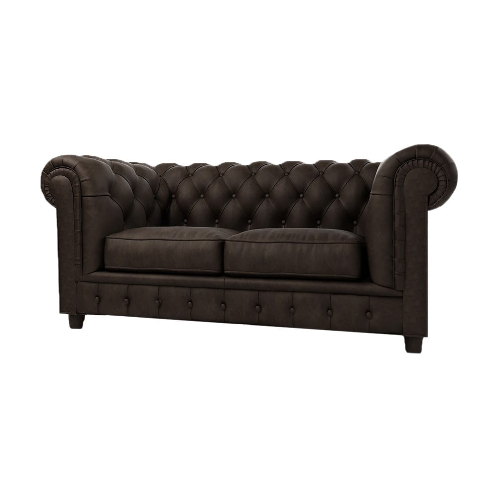 Sötétbarna bársony kanapé 184 cm Cambridge – Ropez
